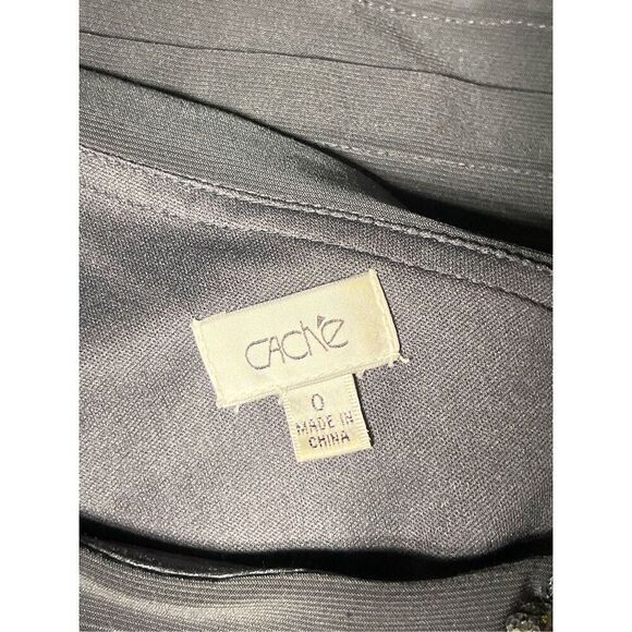 Cache' Sexy Gray Cocktail Dress Mini Semi Formal Fitted Party Dress Size 0 - Picture 5 of 5